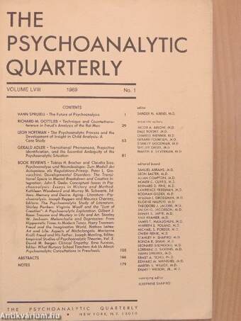 The Psychoanalytic Quarterly 1989/1.