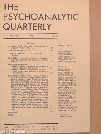 The Psychoanalytic Quarterly 1989/2.