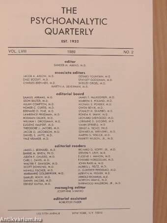 The Psychoanalytic Quarterly 1989/2.