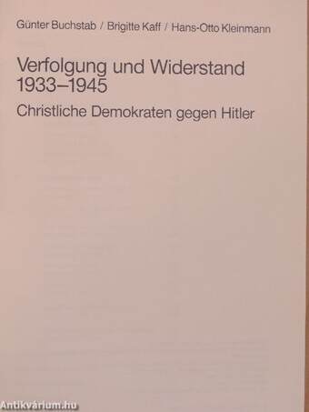 Verfolgung und Widerstand 1933-1945