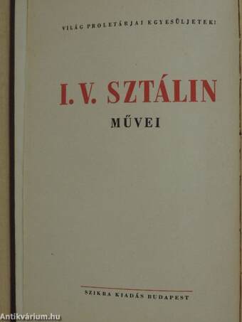 I. V. Sztálin művei 6.