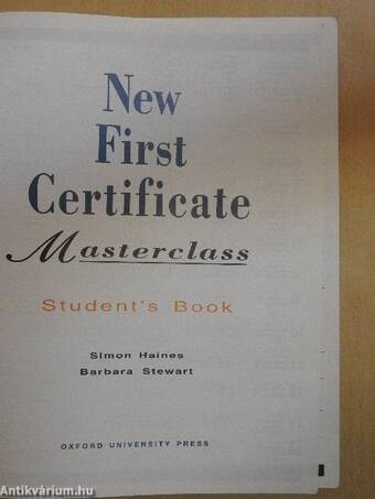 New First Certificate Masterclass - Student's Book