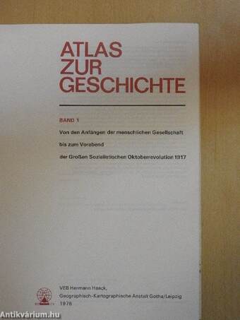 Atlas zur Geschichte I-II.