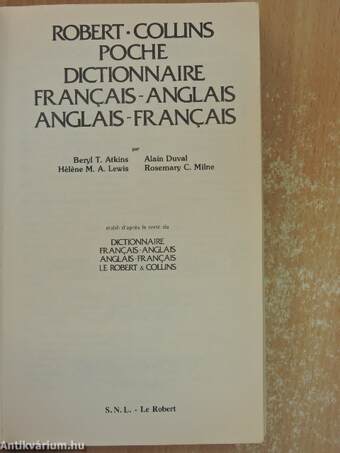 Robert & Collins Dictionnaire