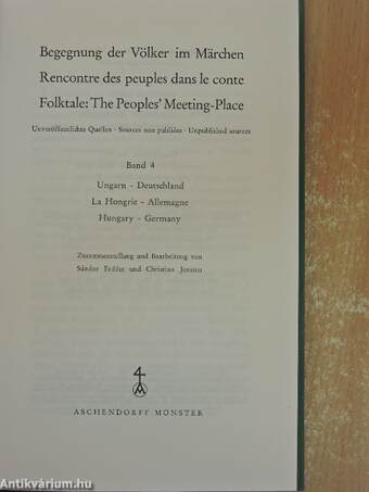 Begegnung der Völker im Märchen/Rencontre des peuples dans le conte/Folktale: The Peoples' Meeting-Place 4.