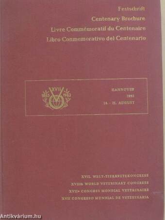 Festschrift/Centenary Brochure/Livre Commémoratif du Centenaire/Libro Conmemorativo del Centenario