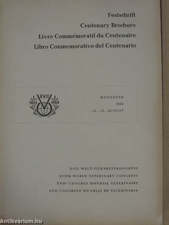 Festschrift/Centenary Brochure/Livre Commémoratif du Centenaire/Libro Conmemorativo del Centenario