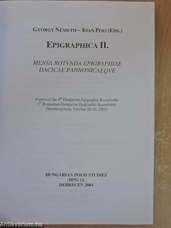 Epigraphica II.