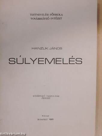 Súlyemelés