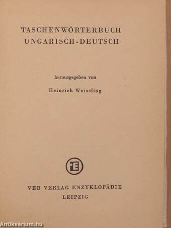 Taschenwörterbuch Ungarisch-Deutsch