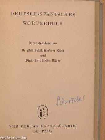 Deutsch-Spanisches Wörterbuch