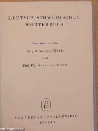 Deutsch-Schwedisches Wörterbuch