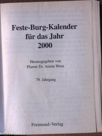 Feste-Burg-Kalender für das Jahr 2000