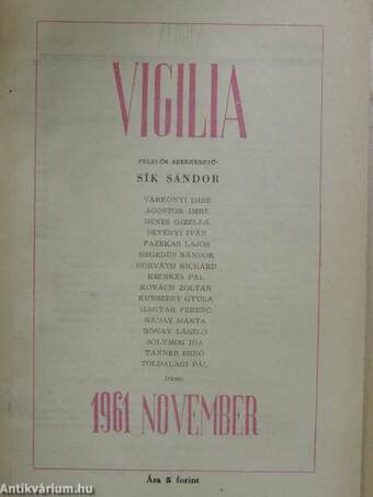 Vigilia 1961. november