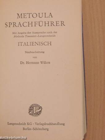 Metoula-Sprachführer - Italienisch 