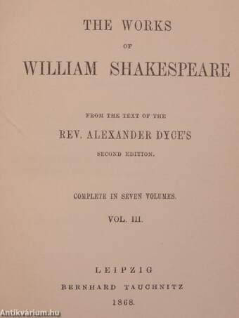 The Works of William Shakespeare 3.