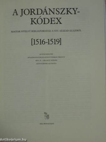 A Jordánszky-kódex 1516-1519 II. (töredék)