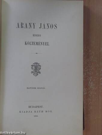 Arany János összes munkái I.