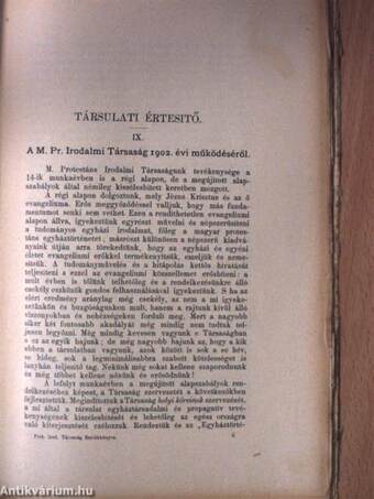 Protestáns Szemle 1903. január-december