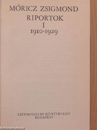 Riportok I.