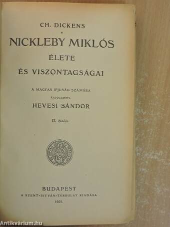 Nickleby Miklós élete és viszontagságai