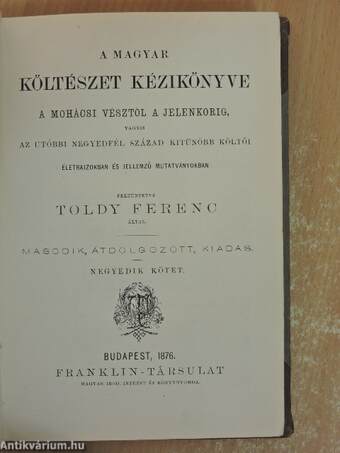A magyar költészet kézikönyve IV. (töredék)