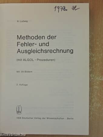 Methoden der Fehler- und Ausgleichsrechnung