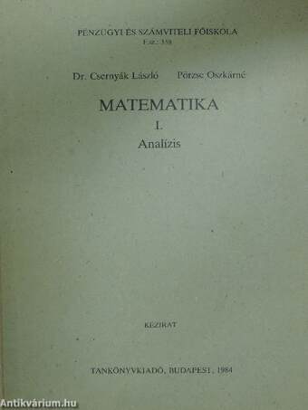 Matematika I.