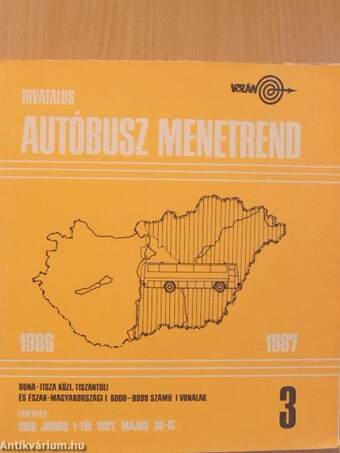 Hivatalos autóbusz menetrend 1986-1987 3.