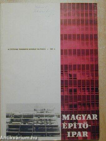 Magyar Építőipar 1987/4.