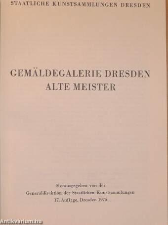 Gemäldegalerie Dresden Alte Meister