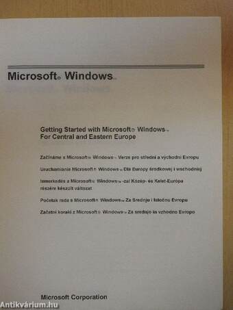 Getting Started with Microsoft Windows for Central and Eastern Europe