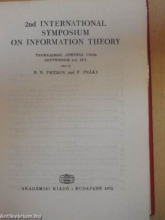 2nd International Symposium on Information Theory