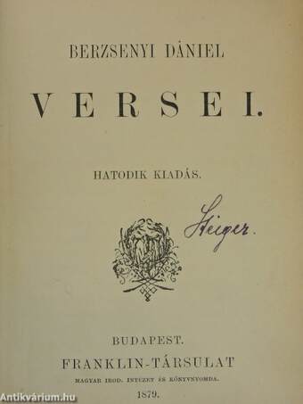 Berzsenyi Dániel versei