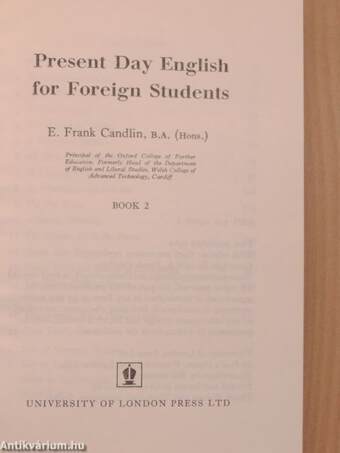 Present Day English for Foreign Students Book 2.