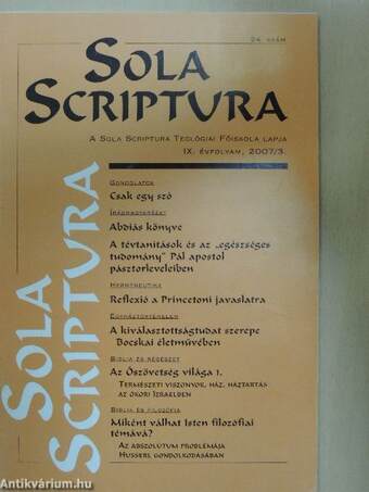 Sola Scriptura 2007/3.