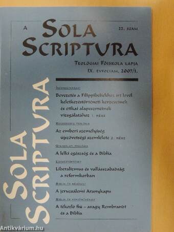 Sola Scriptura 2007/1.