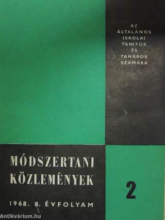Módszertani közlemények 1968/2.
