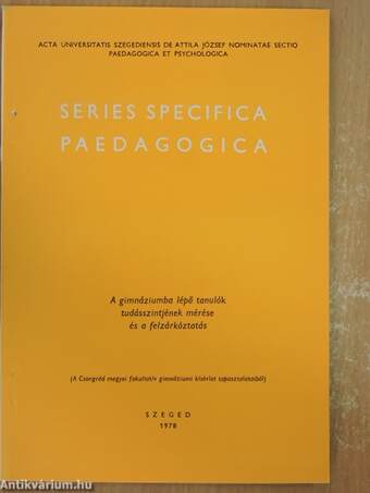 A gimnáziumba lépő tanulók tudásszintjének mérése és a felzárkóztatás