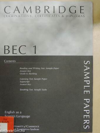 Cambridge BEC 1 - Sample Papers