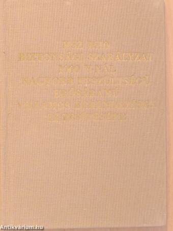 MSZ 1610-57 biztonsági szabályzat 1000 V-nál nagyobb feszültségű erősáramú villamos berendezések létesítésére