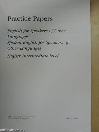 Practice Papers - Higher Intermediate Level