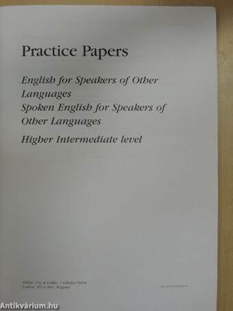 Practice Papers - Higher Intermediate Level