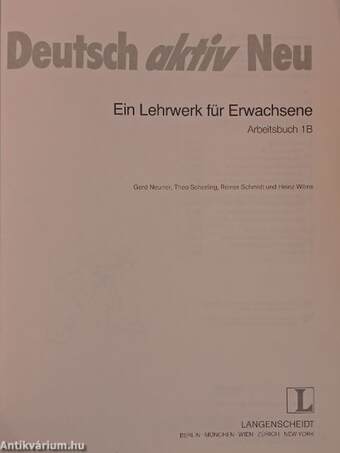 Deutsch aktiv Neu 1B - Arbeitsbuch