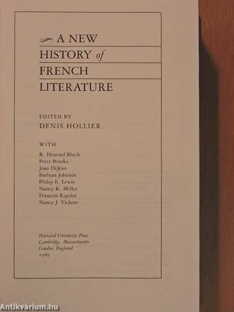 A New History of French Literature