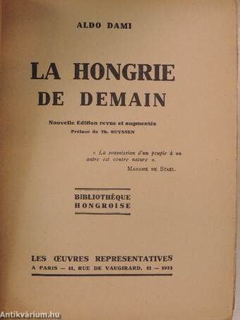 La Hongrie de Demain