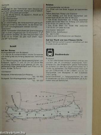 Reiseinformationen Ungarn 1986