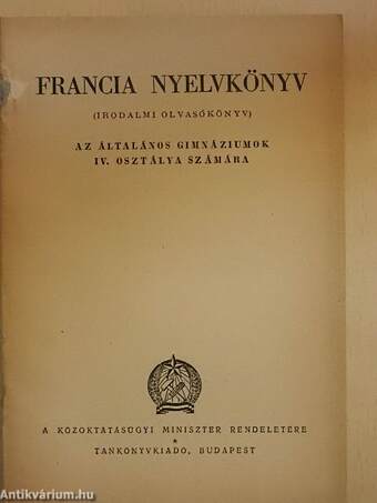 Francia nyelvkönyv IV.