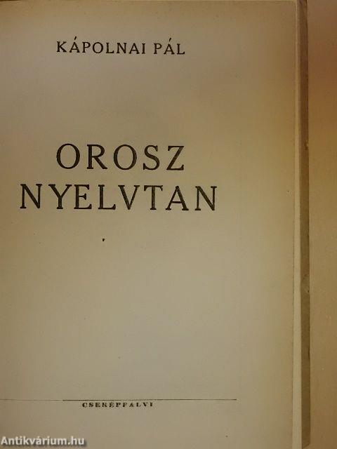 Orosz nyelvtan