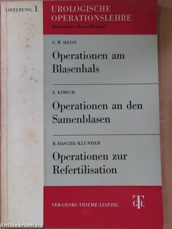 Urologische Operationslehre 1-3.